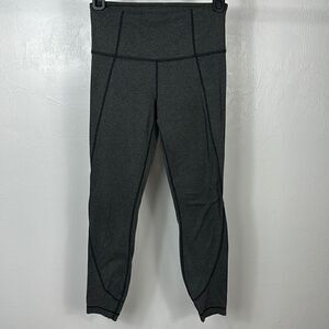 Athleta Heathered Gray Mid Rise Cropped Leggings Size XS